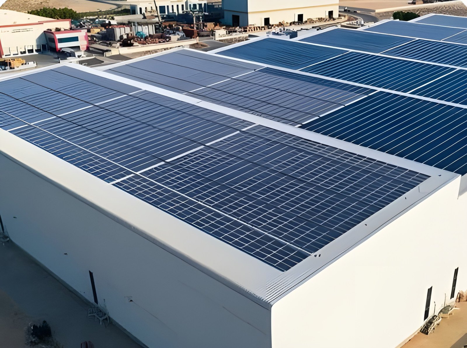 Industrial rooftop solar plant